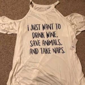 Francesca’s Cold Shoulder Top